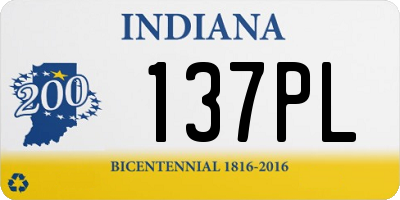 IN license plate 137PL