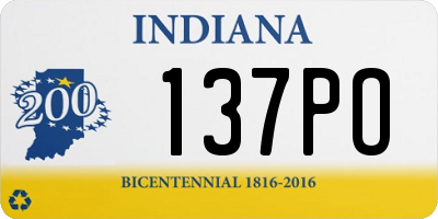 IN license plate 137PO