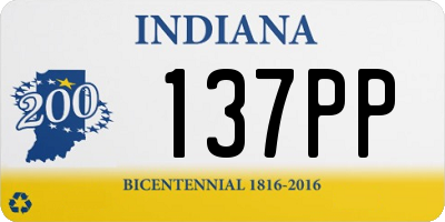 IN license plate 137PP