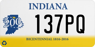 IN license plate 137PQ