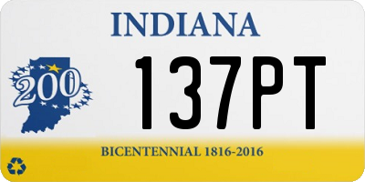 IN license plate 137PT