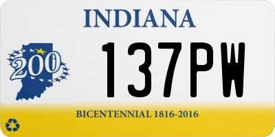 IN license plate 137PW