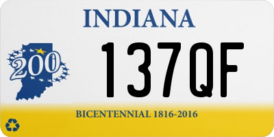 IN license plate 137QF