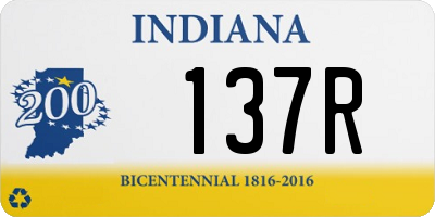 IN license plate 137R