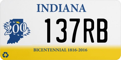 IN license plate 137RB