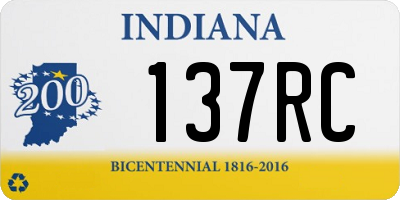 IN license plate 137RC