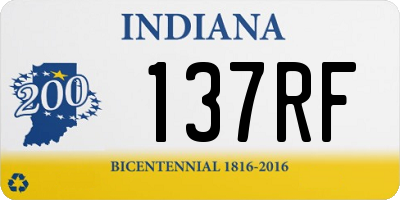 IN license plate 137RF