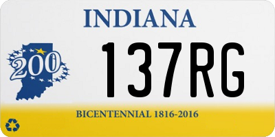 IN license plate 137RG