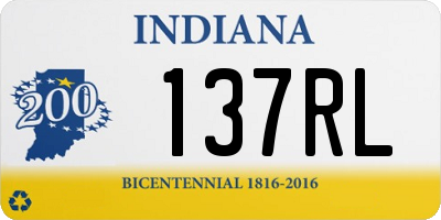 IN license plate 137RL