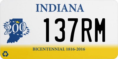 IN license plate 137RM