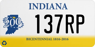 IN license plate 137RP