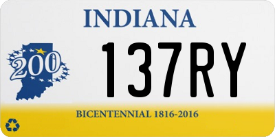 IN license plate 137RY