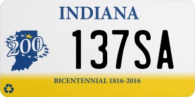 IN license plate 137SA