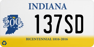 IN license plate 137SD