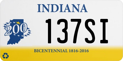 IN license plate 137SI