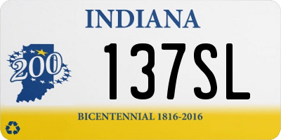 IN license plate 137SL