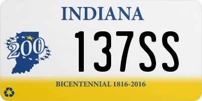 IN license plate 137SS