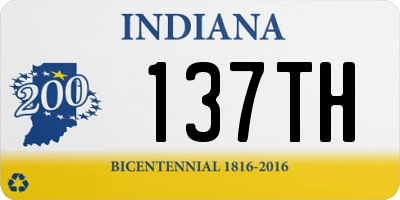 IN license plate 137TH