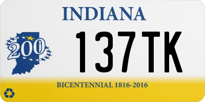 IN license plate 137TK