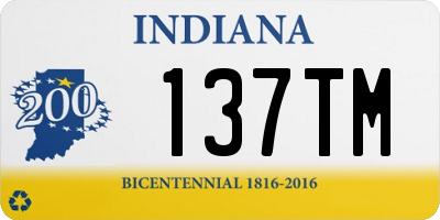 IN license plate 137TM