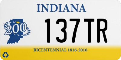 IN license plate 137TR