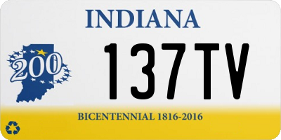 IN license plate 137TV