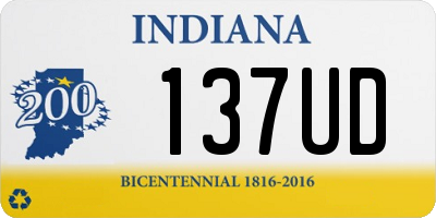 IN license plate 137UD