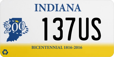IN license plate 137US