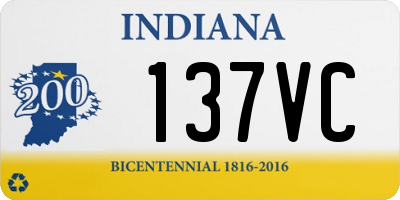 IN license plate 137VC