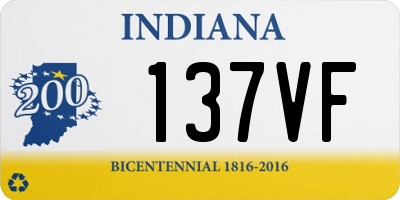 IN license plate 137VF