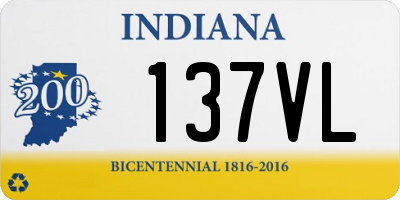 IN license plate 137VL