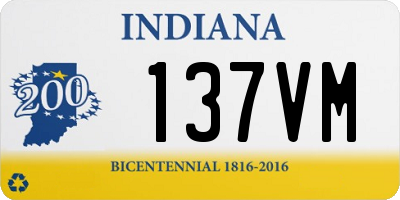 IN license plate 137VM