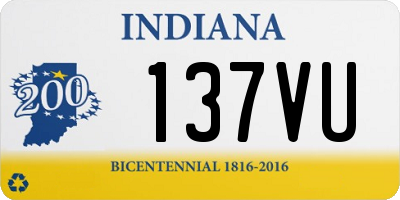 IN license plate 137VU