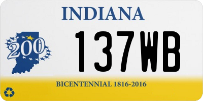 IN license plate 137WB