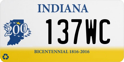 IN license plate 137WC