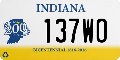 IN license plate 137WO