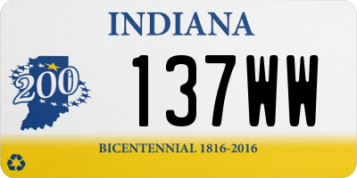 IN license plate 137WW