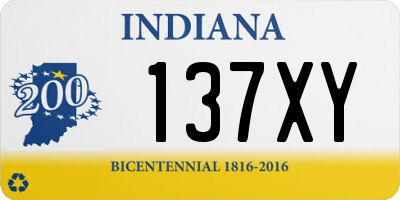 IN license plate 137XY