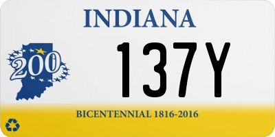 IN license plate 137Y