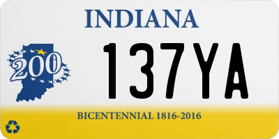 IN license plate 137YA