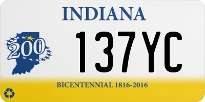 IN license plate 137YC