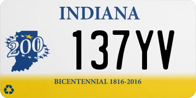 IN license plate 137YV