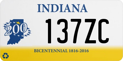 IN license plate 137ZC