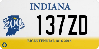 IN license plate 137ZD