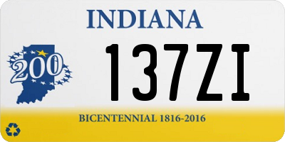 IN license plate 137ZI