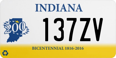 IN license plate 137ZV