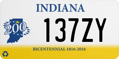 IN license plate 137ZY