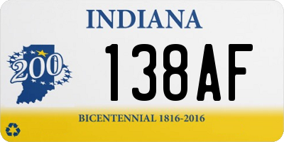 IN license plate 138AF