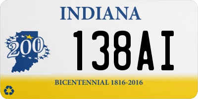 IN license plate 138AI