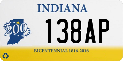 IN license plate 138AP